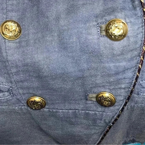 Free People cadet coat sailor military core jacket navy - Picture 5 of 6